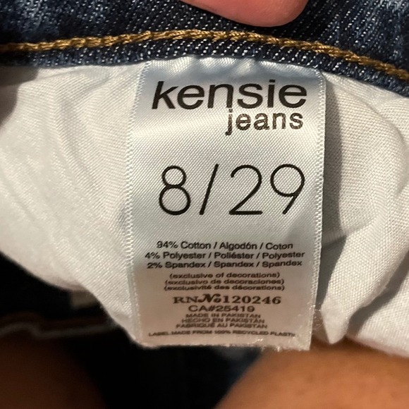 Kensie Jeans The Kelsey High Rise Skinny Vintage‎ Luxe Raw Hem Sz 8 - Picture 6 of 10